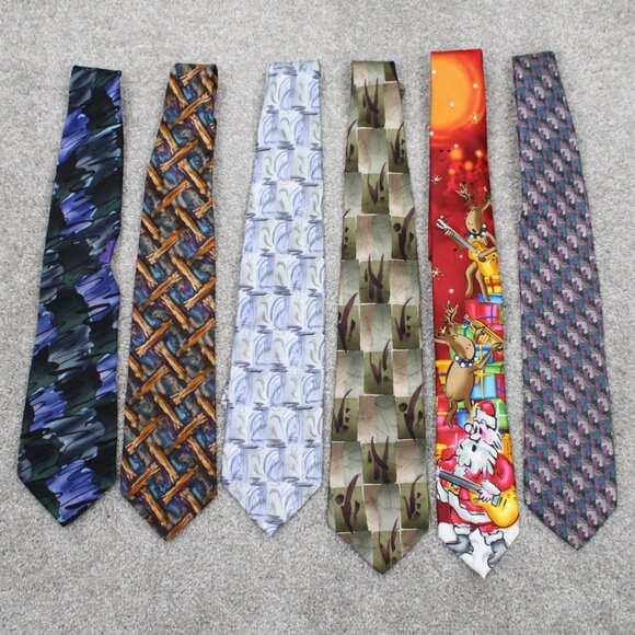 Lot of 6 J.Garcia Ties Assorted Colors, Styles, Collections Mostly Silk Neckties - Picture 1 of 16